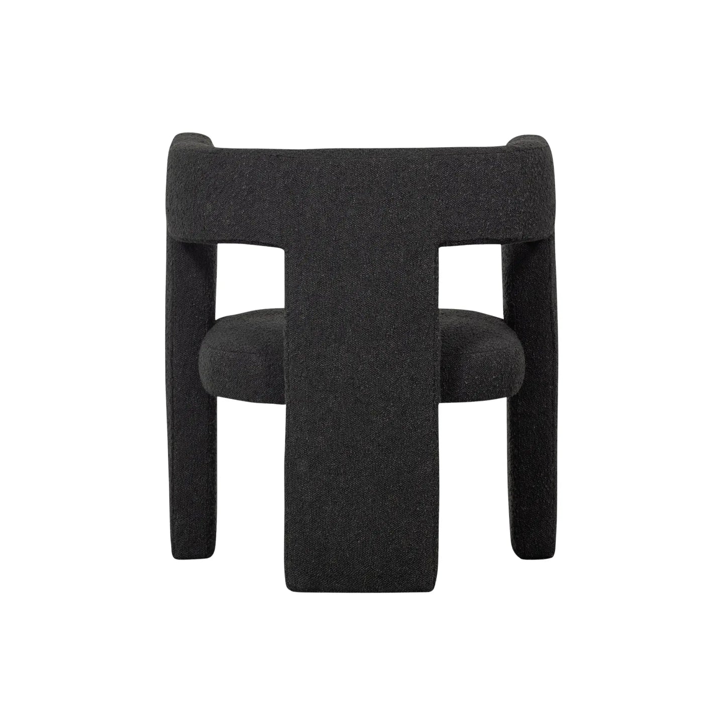 WOOOD Tiwa Fåtölj Bouclé, Dark Grey