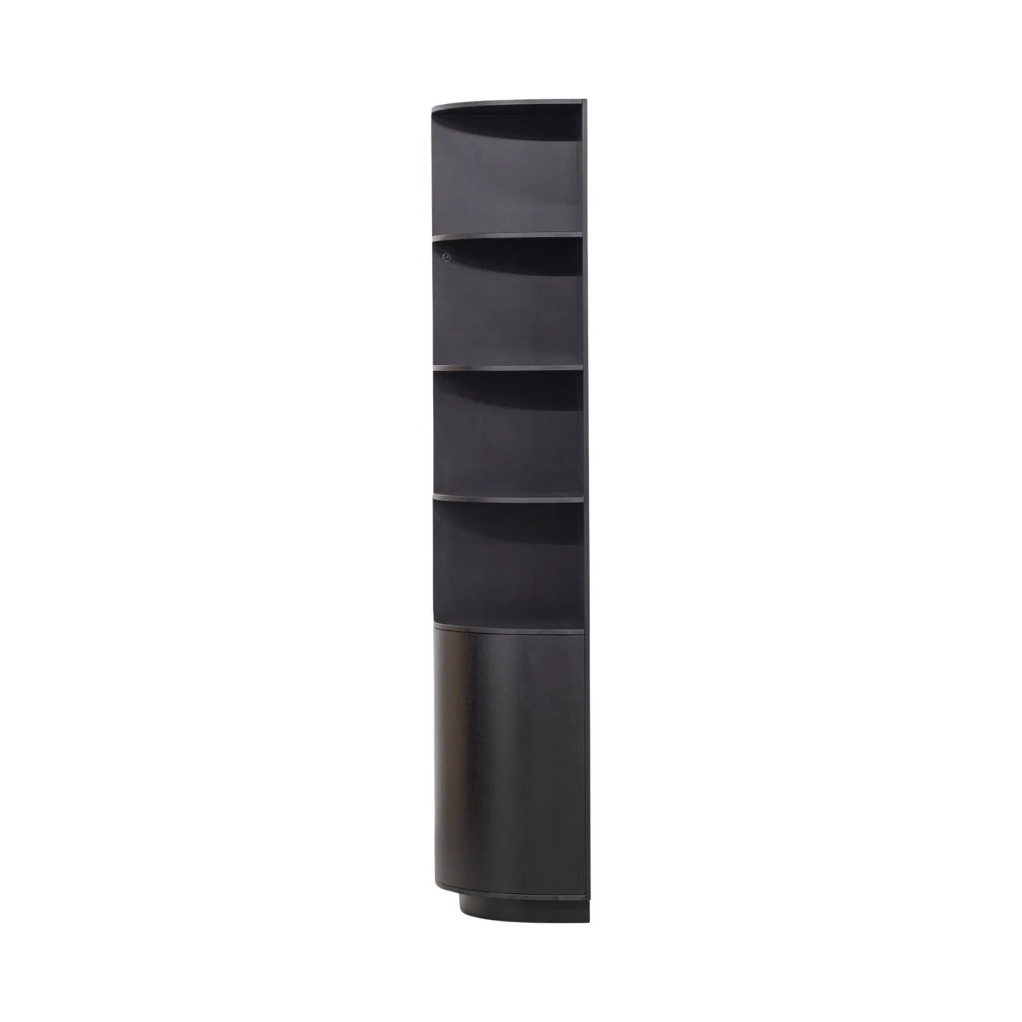 WOOOD Finca Förvaringsskåp Rund Höger 78cm Furu, Deep Black