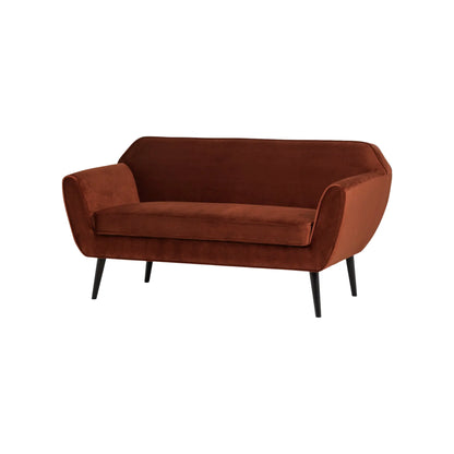 WOOOD Rocco Soffa 150 cm Sammet, Rust Brown