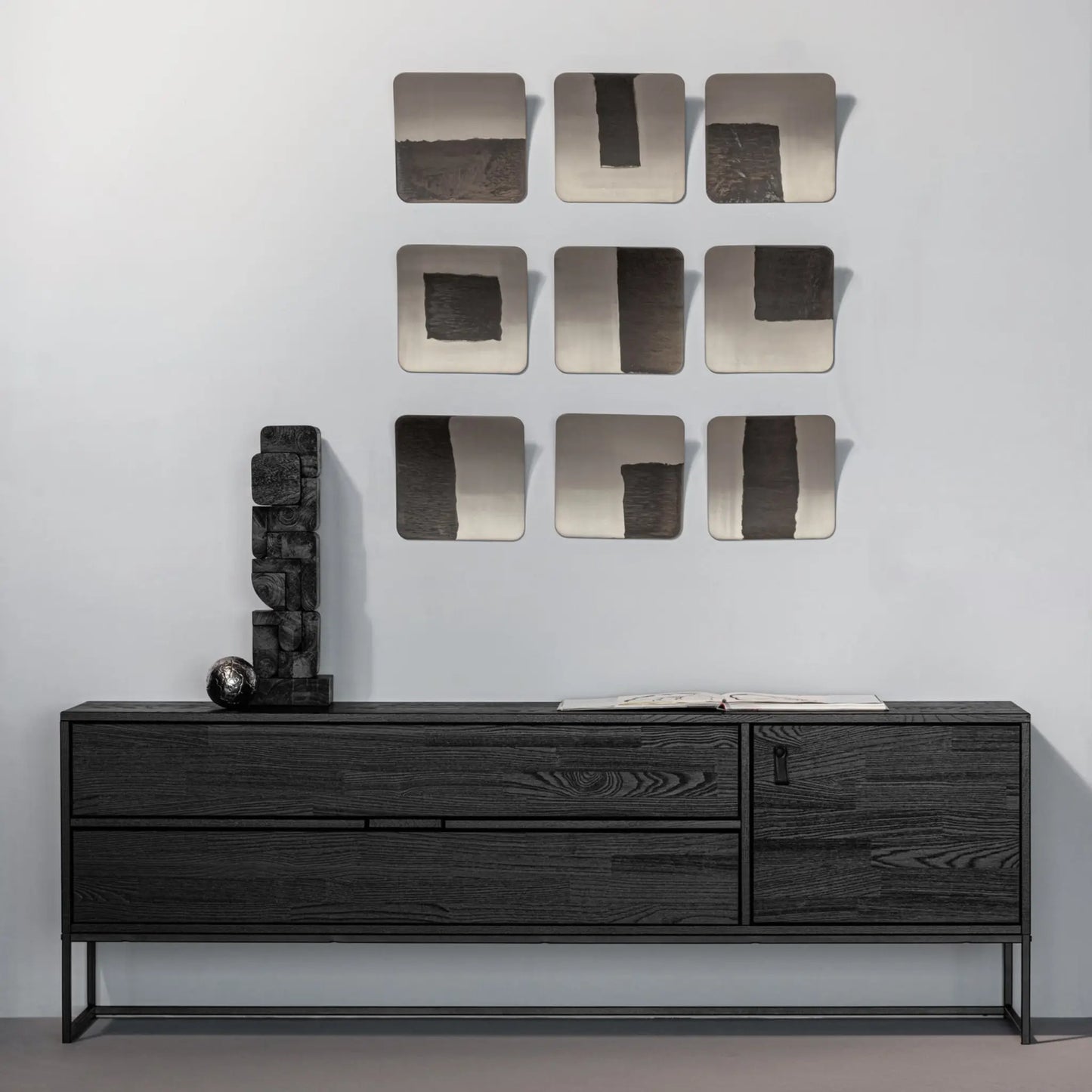 WOOOD Silas Tv-Bänk 180 cm, Brushed Blacknight