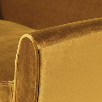 WOOOD Rocco Soffa 187 cm Sammet, Ochre Yellow