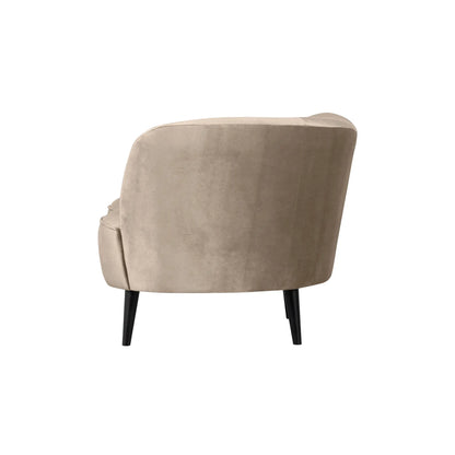 WOOOD Sara Loungefåtölj Höger Sammet, Khaki