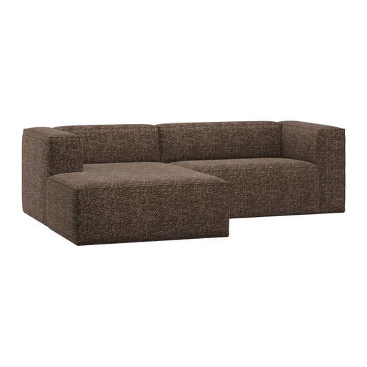WOOOD Bean Schäslongsoffa Vänster, Brown Melange