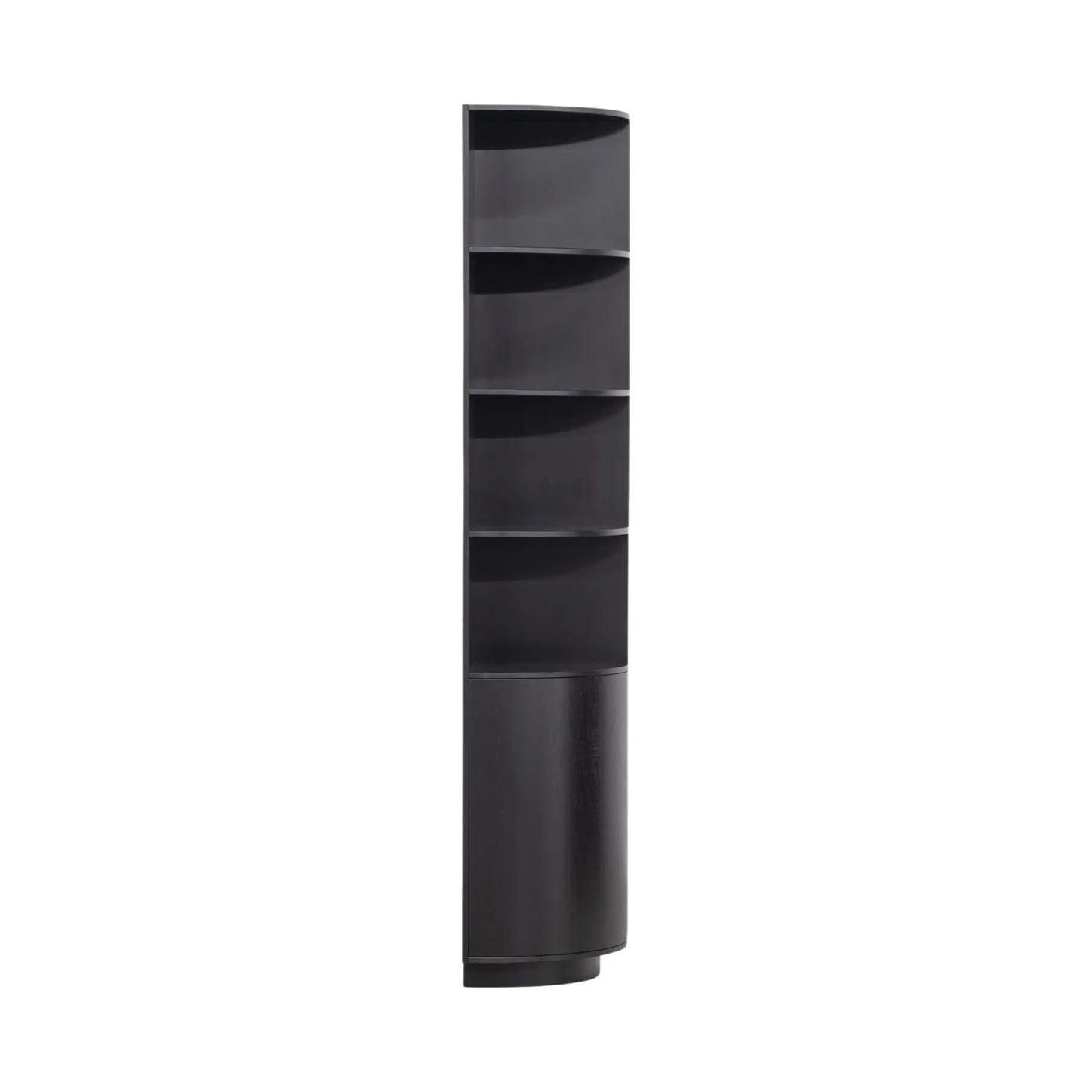 WOOOD Finca Förvaringsskåp Rund Vänster 78 cm I Furu, Deep Black