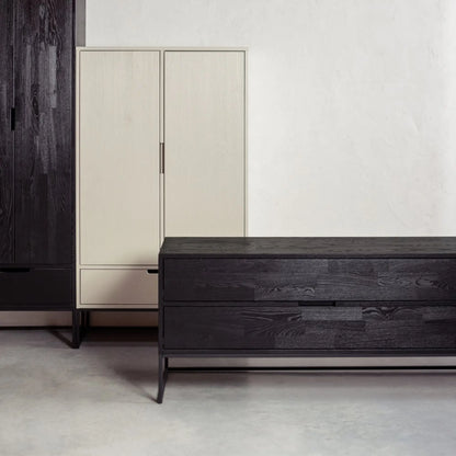 WOOOD Silas Tv-Bänk 180 cm, Brushed Blacknight