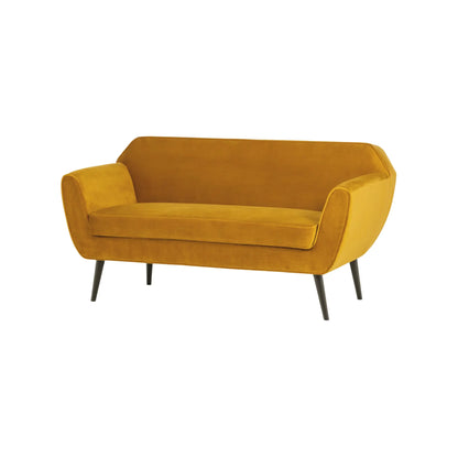 WOOOD Rocco Soffa 150 cm Sammet, Ochre Yellow