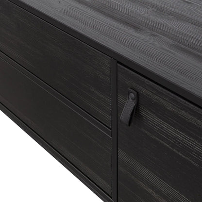 WOOOD Silas Tv-Bänk 180 cm, Brushed Blacknight