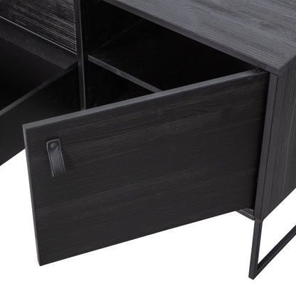 WOOOD Silas Tv-Bänk 180 cm, Brushed Blacknight