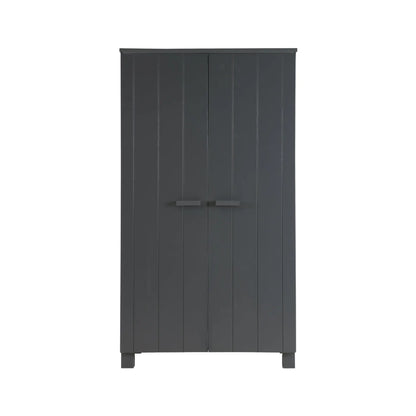 WOOOD Dennis Garderob Furu, Steel Grey