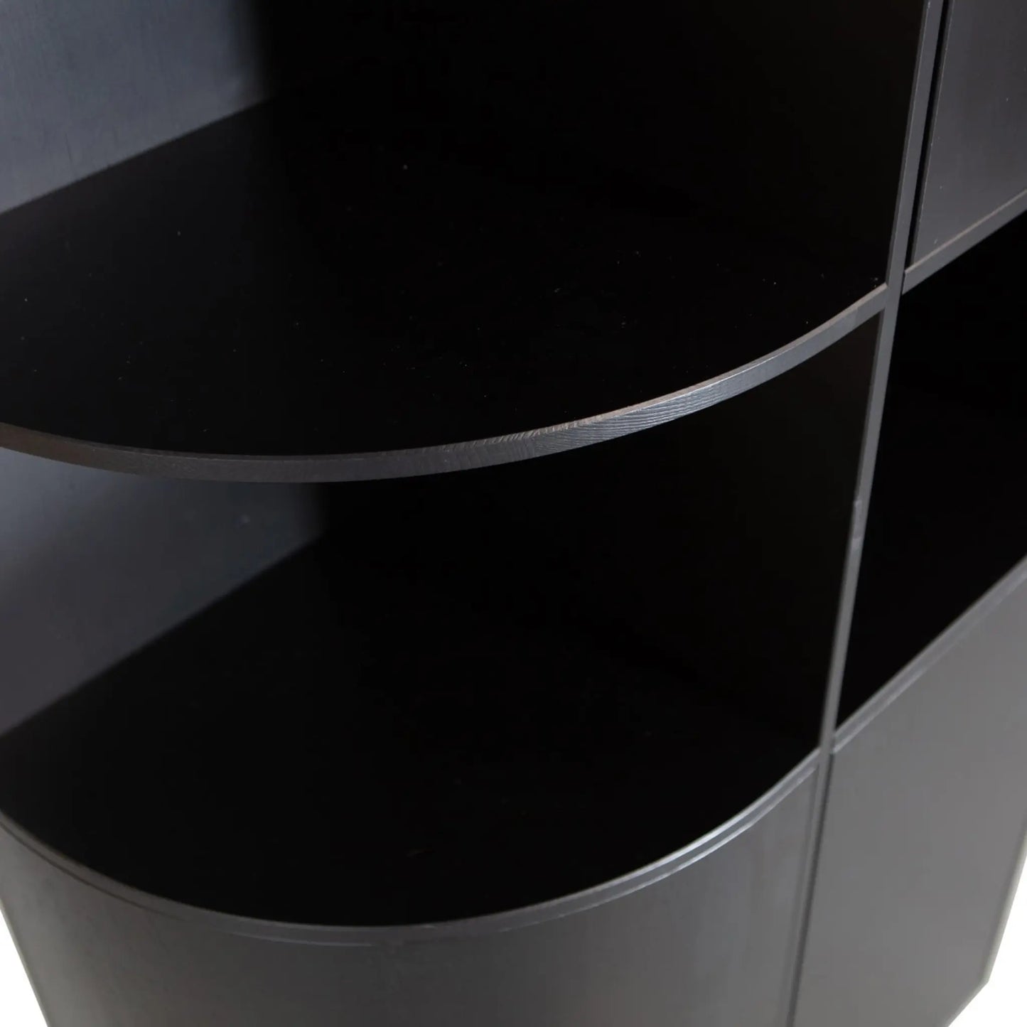 WOOOD Finca Förvaringsskåp Rund Vänster 78 cm I Furu, Deep Black