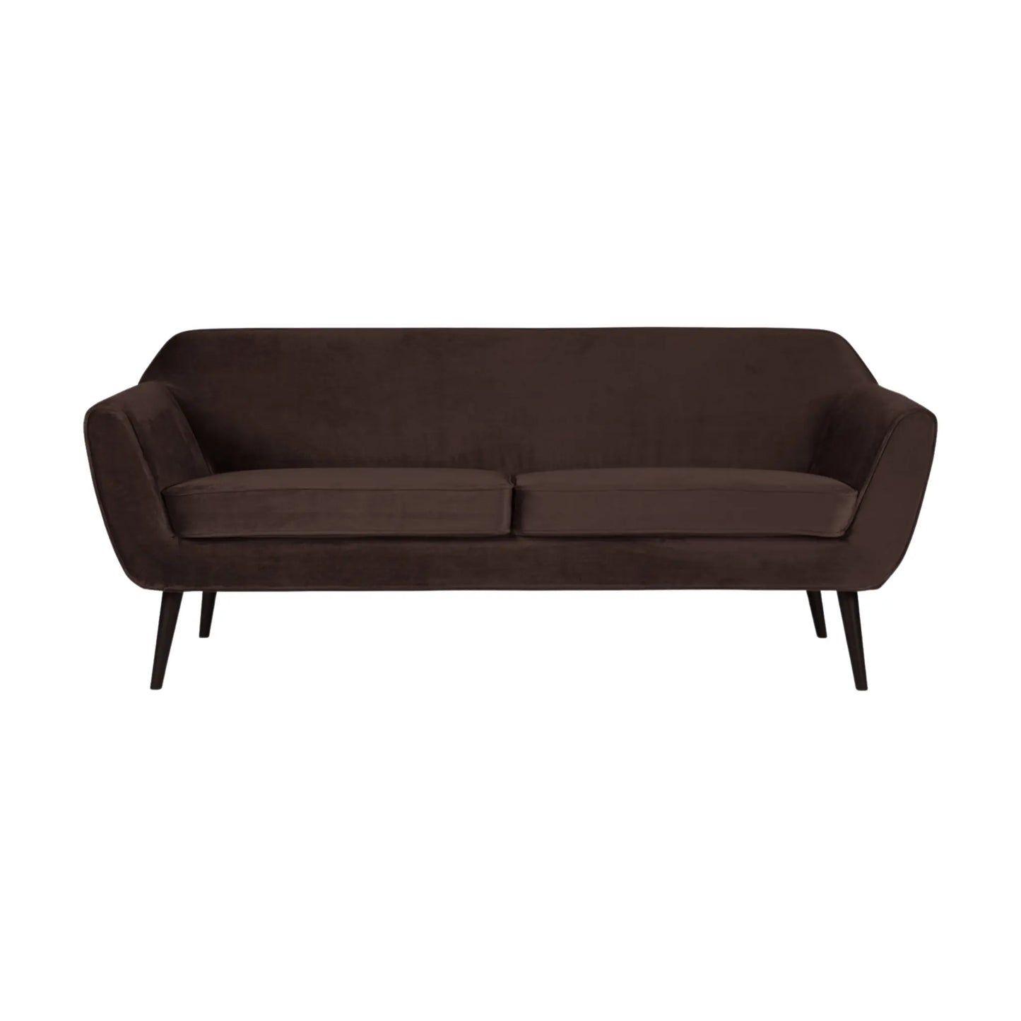 WOOOD Rocco Soffa 187 cm Sammet, Dark Brown
