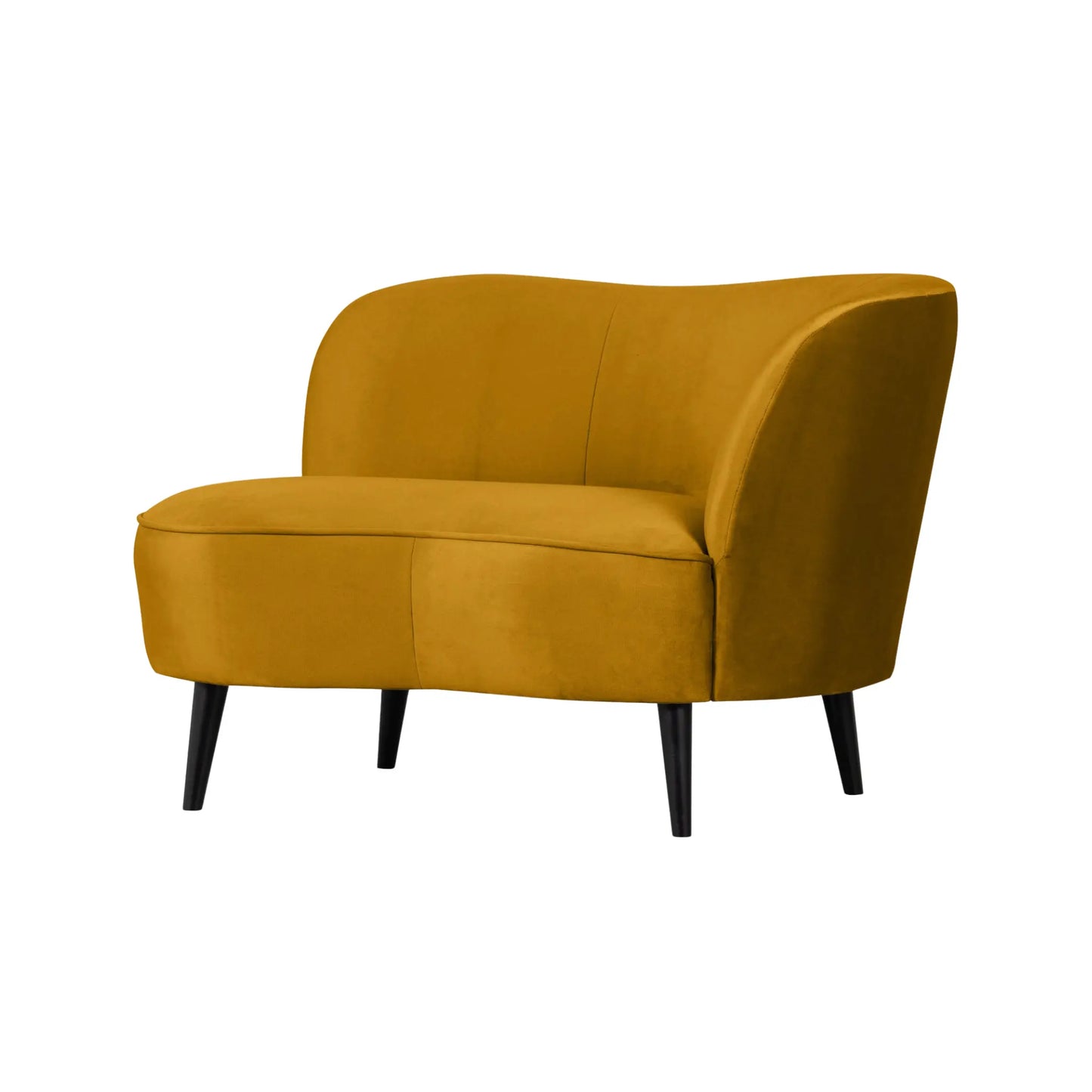 WOOOD Sara Loungefåtölj Höger Sammet, Ochre