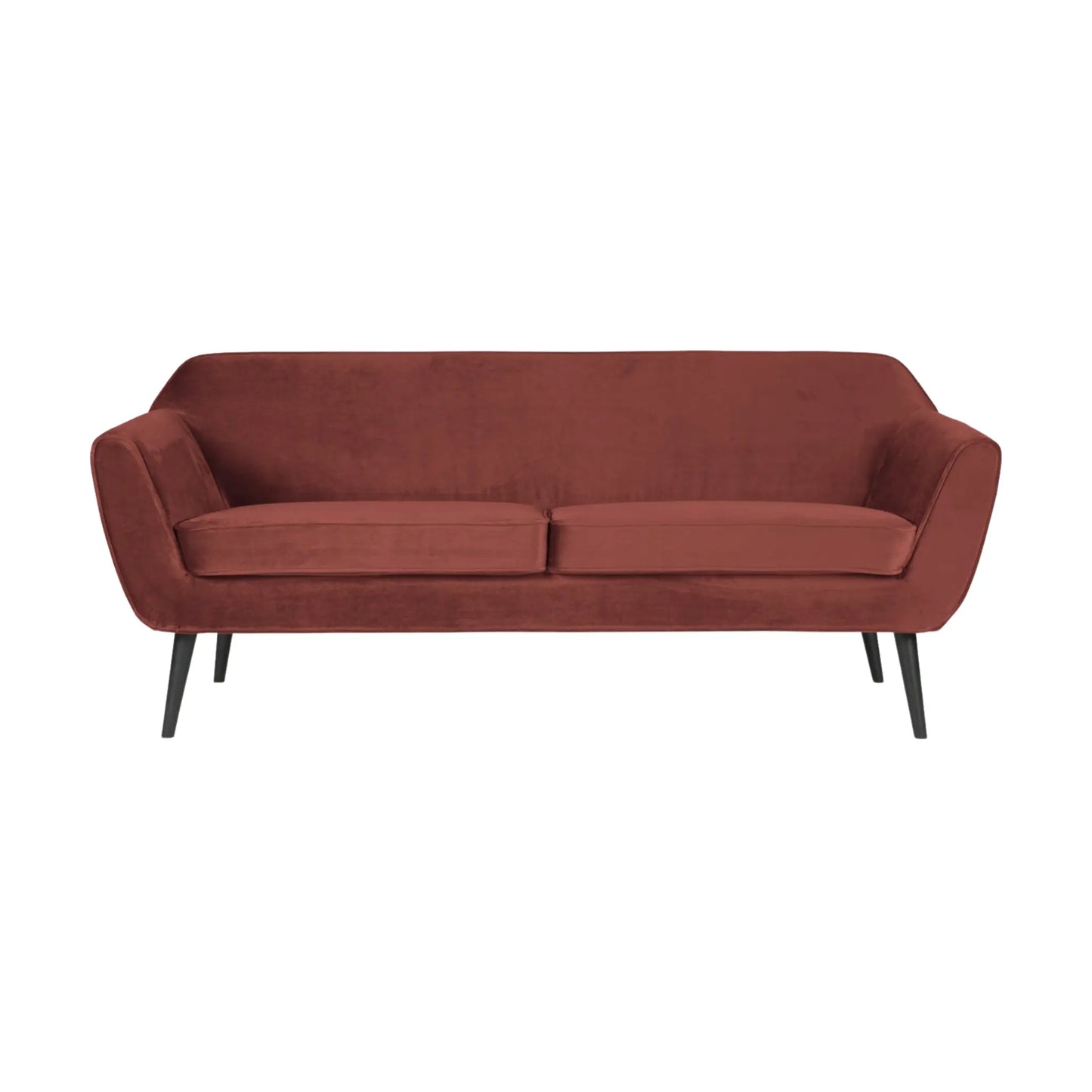 WOOOD Rocco Soffa 187 cm Sammet, Burgundy Red