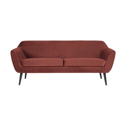 WOOOD Rocco Soffa 187 cm Sammet, Burgundy Red