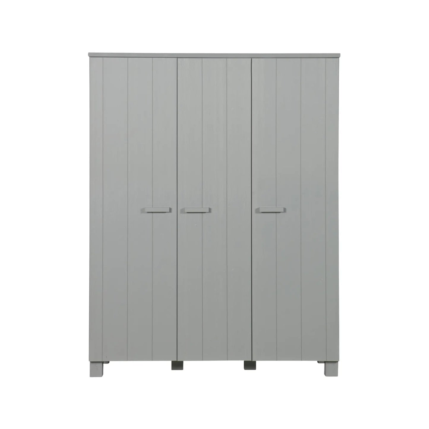 WOOOD Dennis Garderob 3-dörrar Furu, Concrete Grey