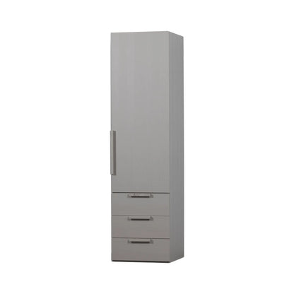 WOOOD Rens Garderob 1-dörr Långt handtag, Pebble Grey