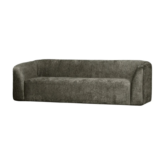 WOOOD Sloping 3-Sits Soffa Sammet, Frost