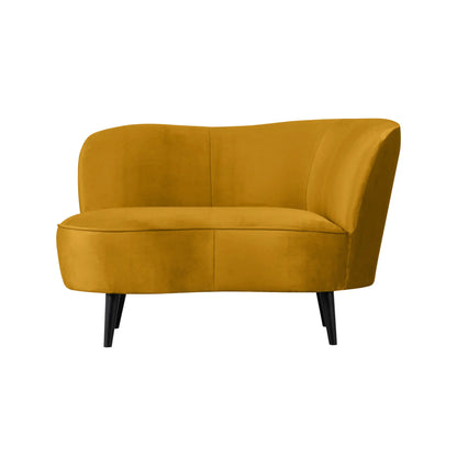 WOOOD Sara Loungefåtölj Höger Sammet, Ochre