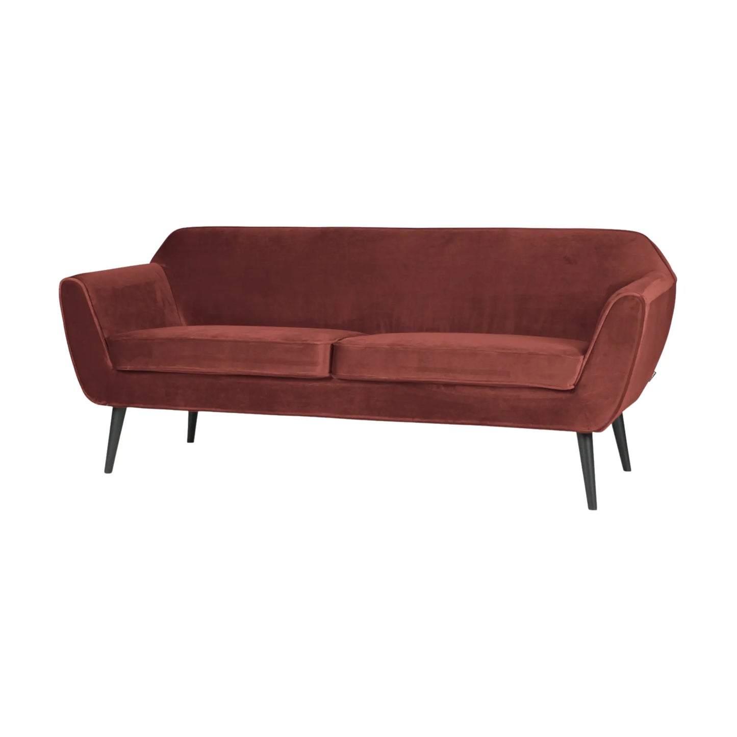 WOOOD Rocco Soffa 187 cm Sammet, Burgundy Red