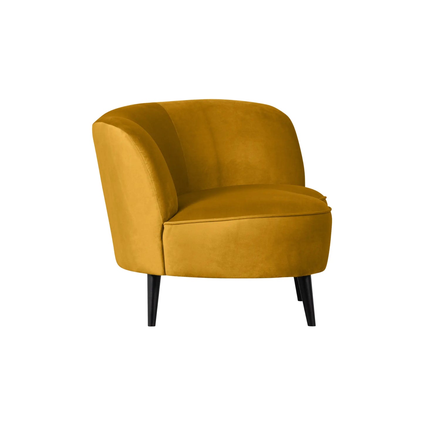WOOOD Sara Loungefåtölj Höger Sammet, Ochre