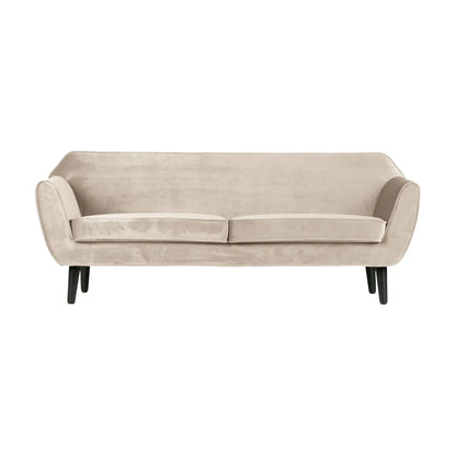WOOOD Rocco Soffa 187 cm Sammet, Off White