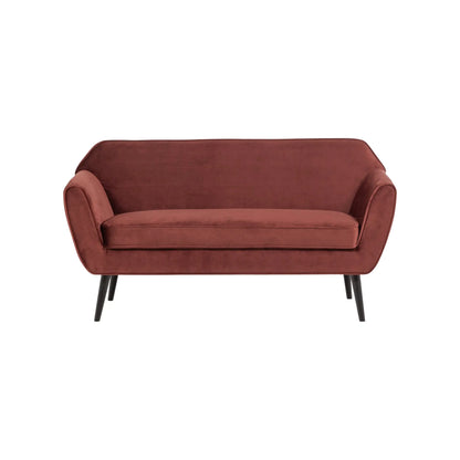 WOOOD Rocco Soffa 150 cm Sammet, Burgundy Red