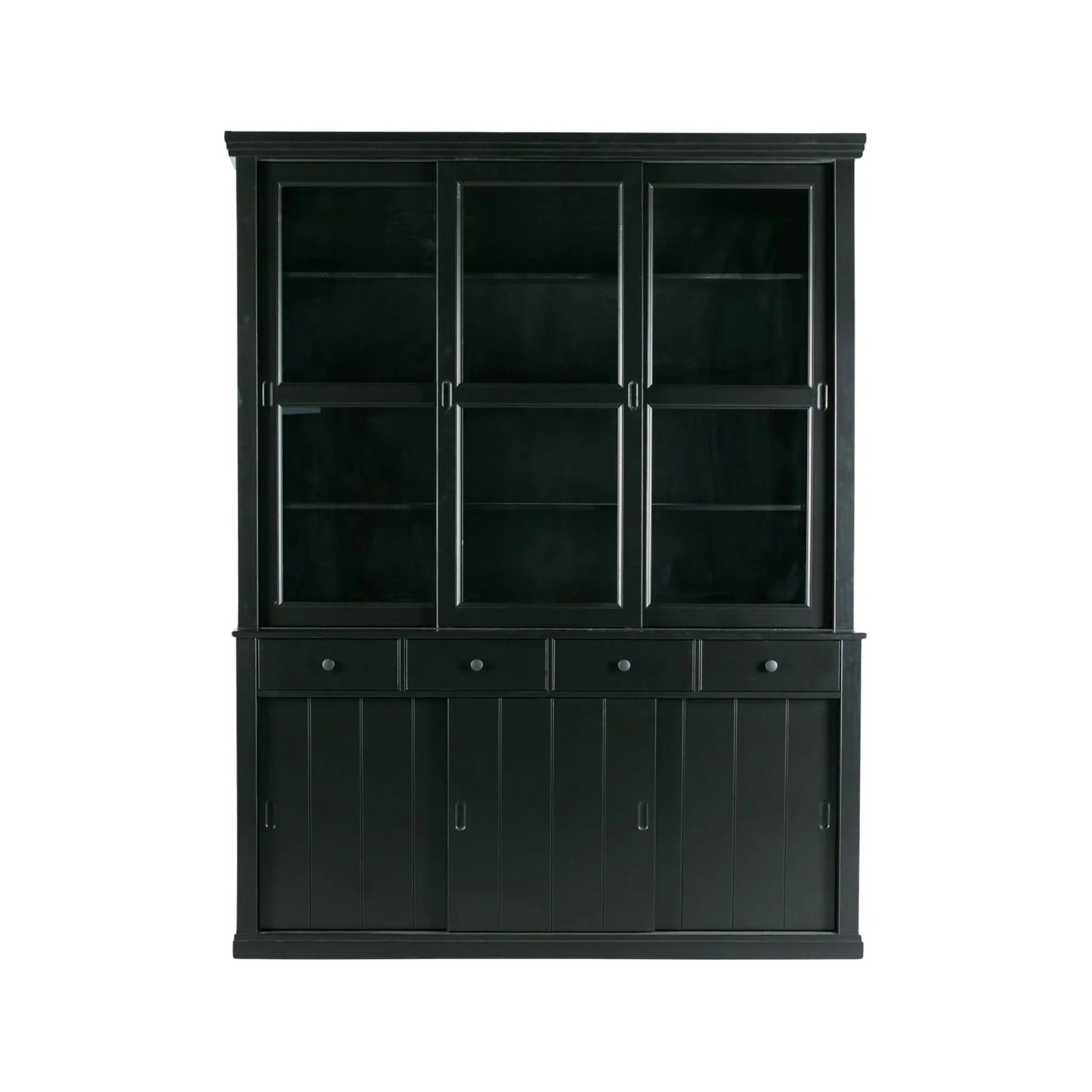 WOOOD Lagos Large Vitrinskåp Furu, Deep Black