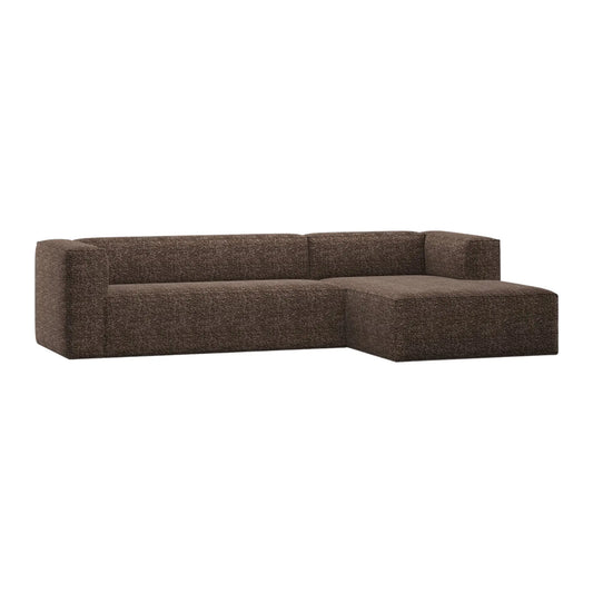 WOOOD Bean Hörnsoffa Höger, Brown Melange