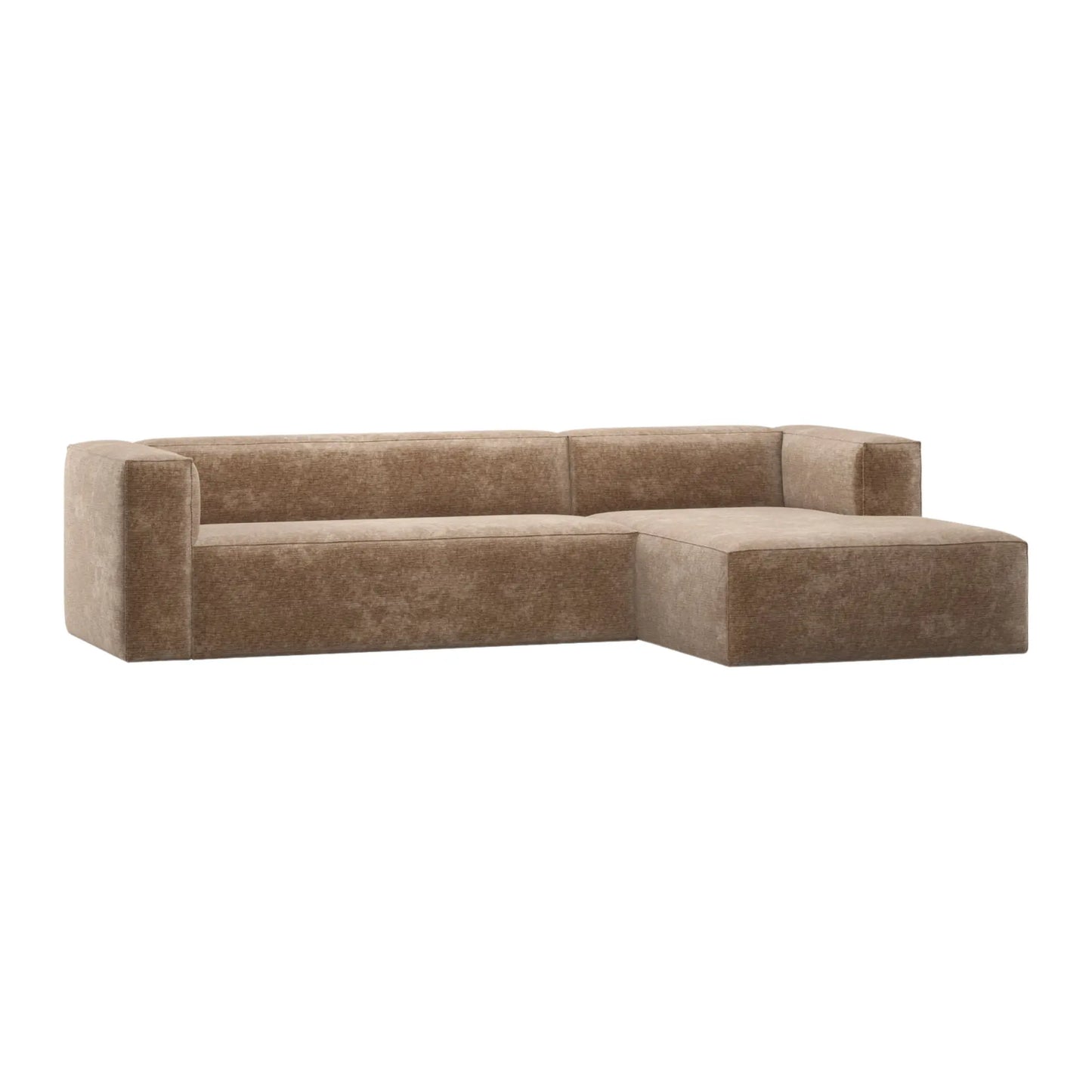 WOOOD Bean Hörnsoffa Höger Chenillesammet, Taupe