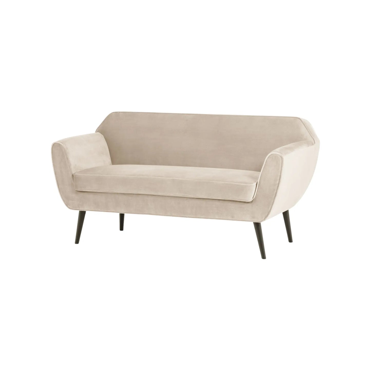 WOOOD Rocco Soffa 150 cm Sammet, Off White