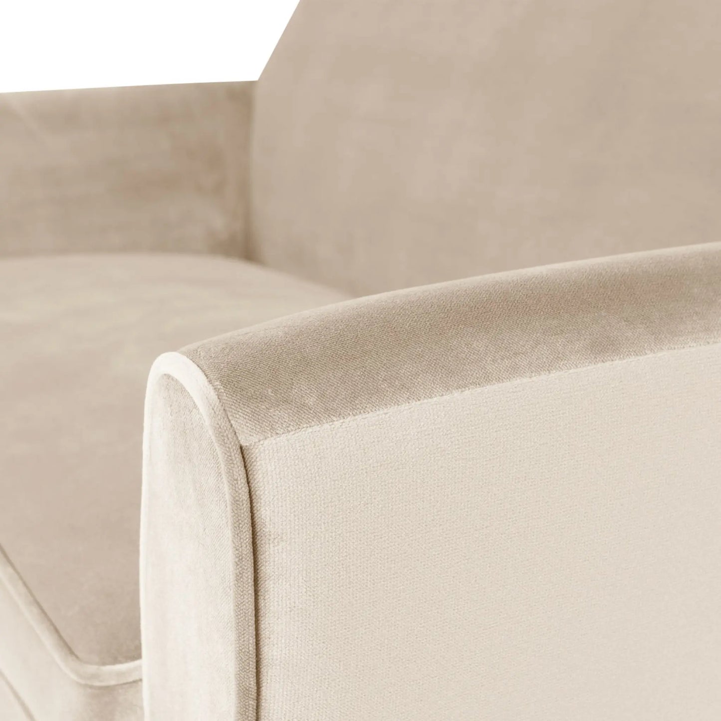 WOOOD Rocco Soffa 150 cm Sammet, Off White