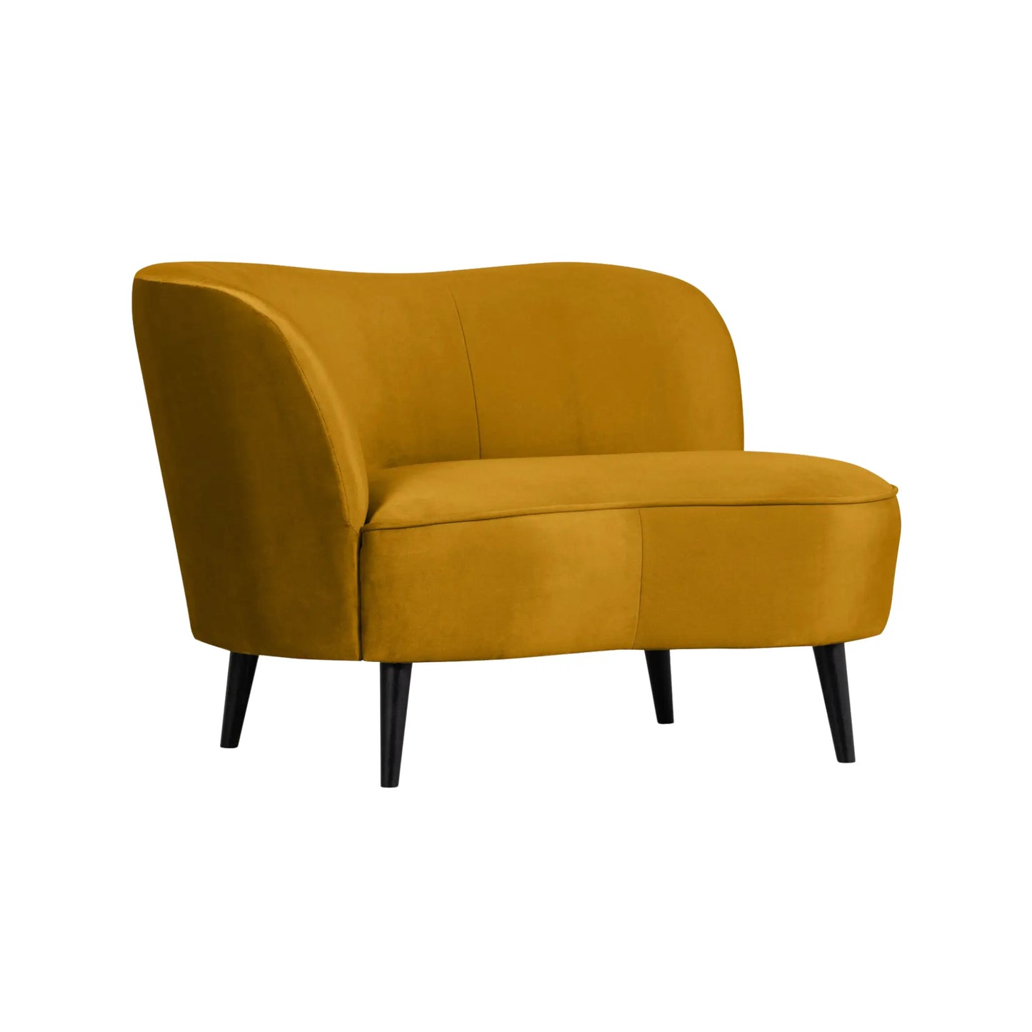WOOOD Sara Loungefåtölj Vänster Sammet, Ochre