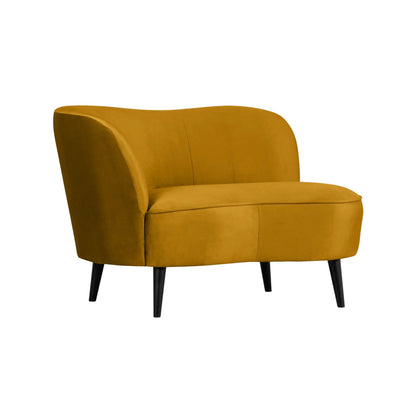 WOOOD Sara Loungefåtölj Vänster Sammet, Ochre