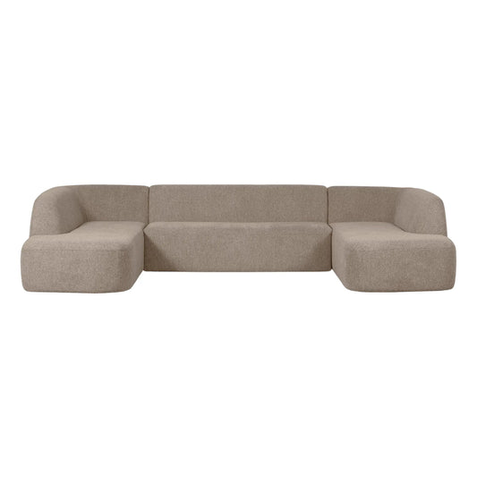 WOOOD Sloping Soffa U-Shape, Natural Melange