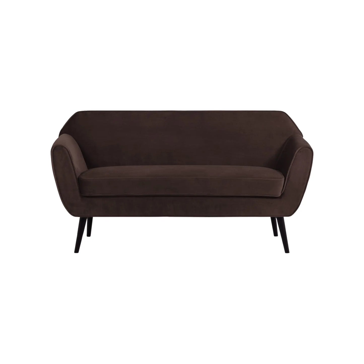 WOOOD Rocco Soffa 150 cm Sammet, Dark Brown