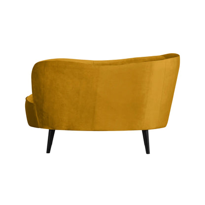 WOOOD Sara Loungefåtölj Vänster Sammet, Ochre