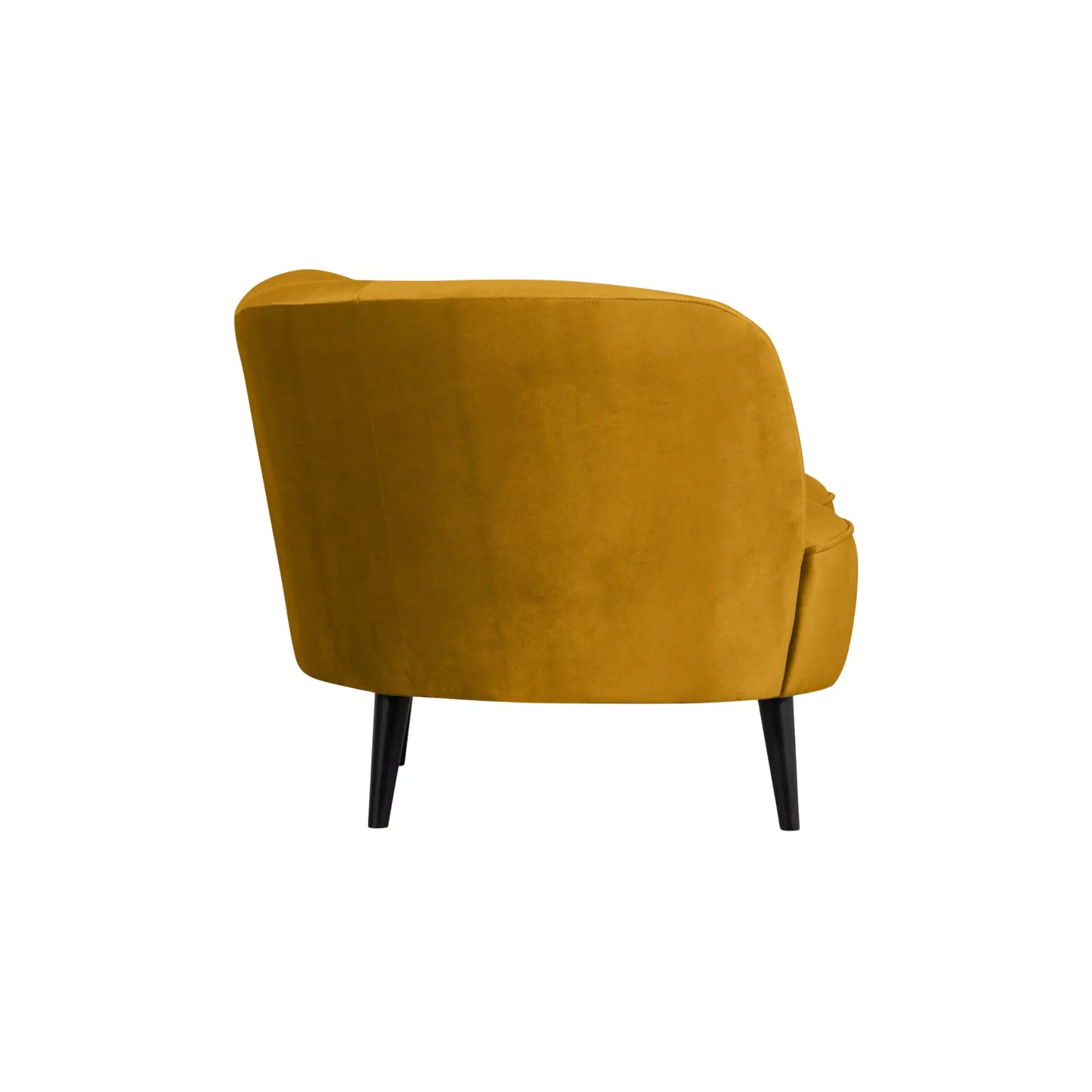 WOOOD Sara Loungefåtölj Vänster Sammet, Ochre