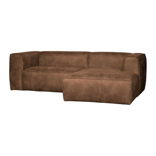 WOOOD Bean Schäslongsoffa Höger Eco Läder, Cognac