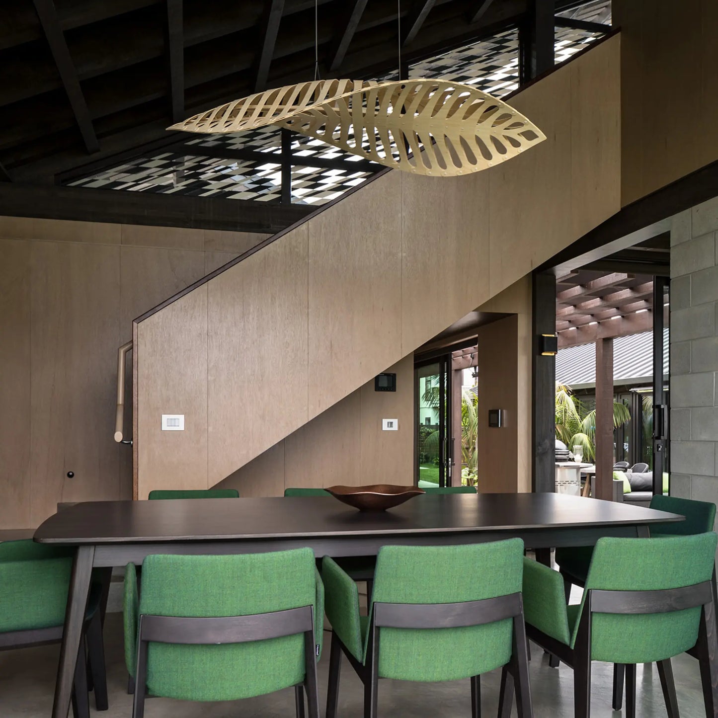 David Trubridge Navicula medium Taklampa 90 cm, Bambu