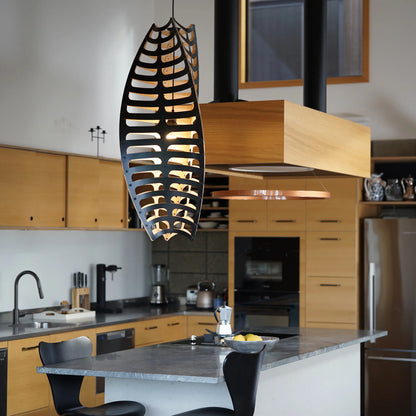 David Trubridge Toru Medium Taklampa 110 cm, Svart