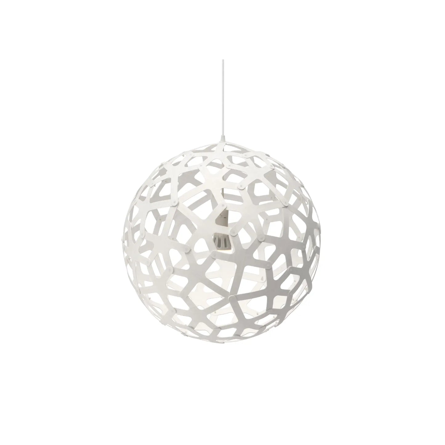 David Trubridge Coral Taklampa 60 cm, Vit