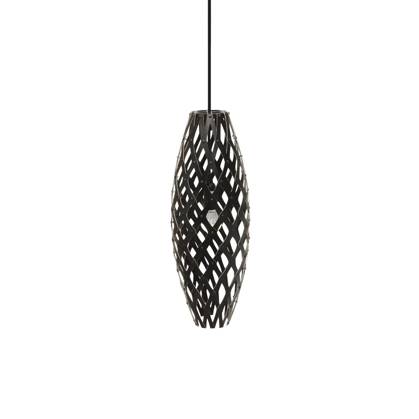David Trubridge Hinaki Taklampa 50 cm, Svart