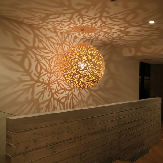 David Trubridge Sola Taklampa 100 cm, Vit