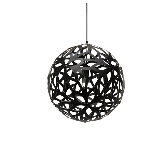 David Trubridge Floral Taklampa 60 cm, Svart