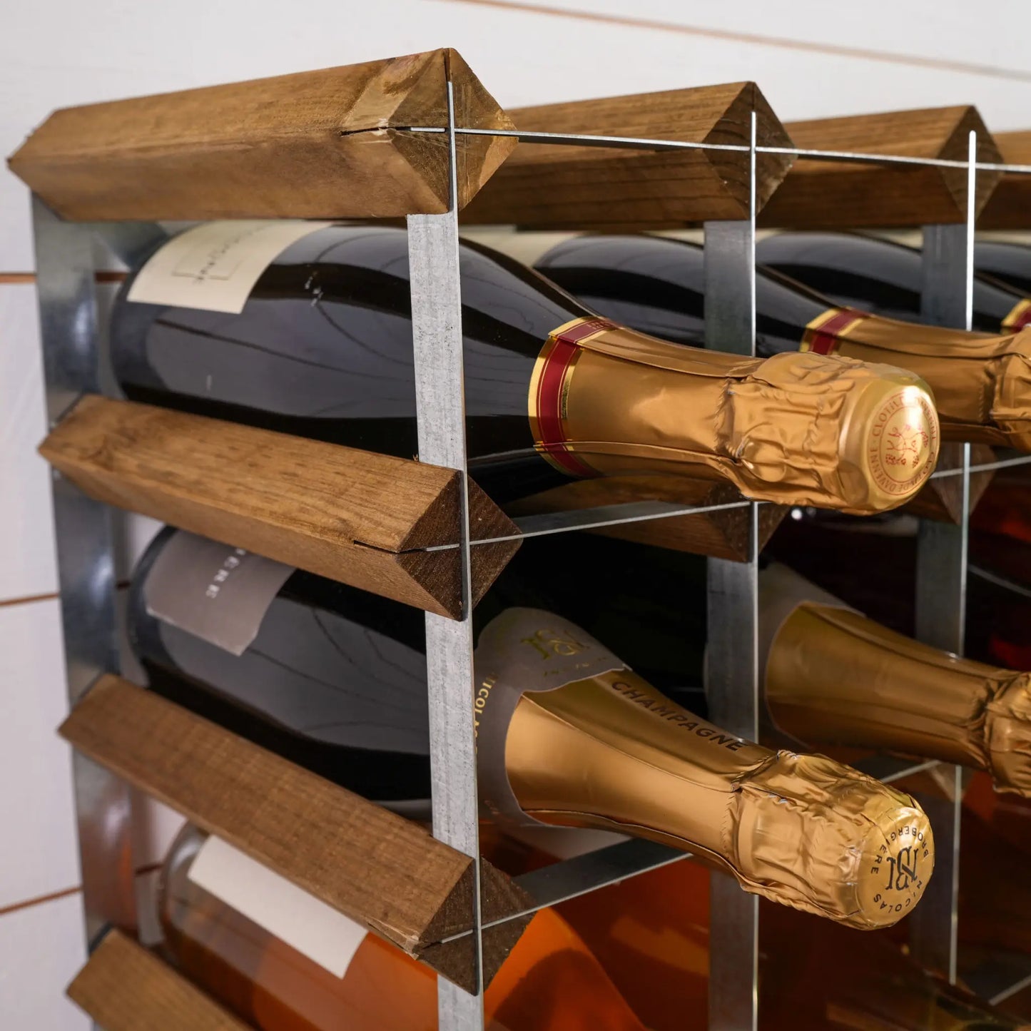 The Swedish Wine Rack Factory Vinställ 90 Flaskor, Ljust Trä