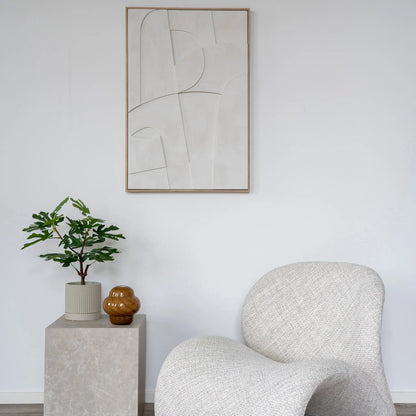 House Nordic, Madeline Relief Väggdekoration, Vit