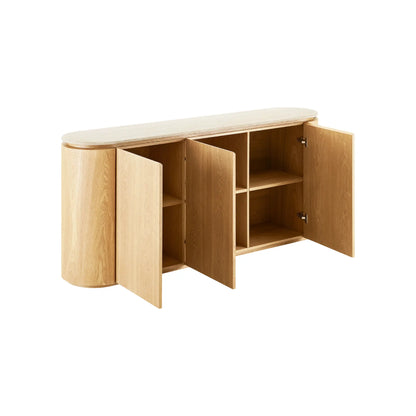 House Nordic Larvik Sidobord 180x40x85 cm, Natur/Offwhite