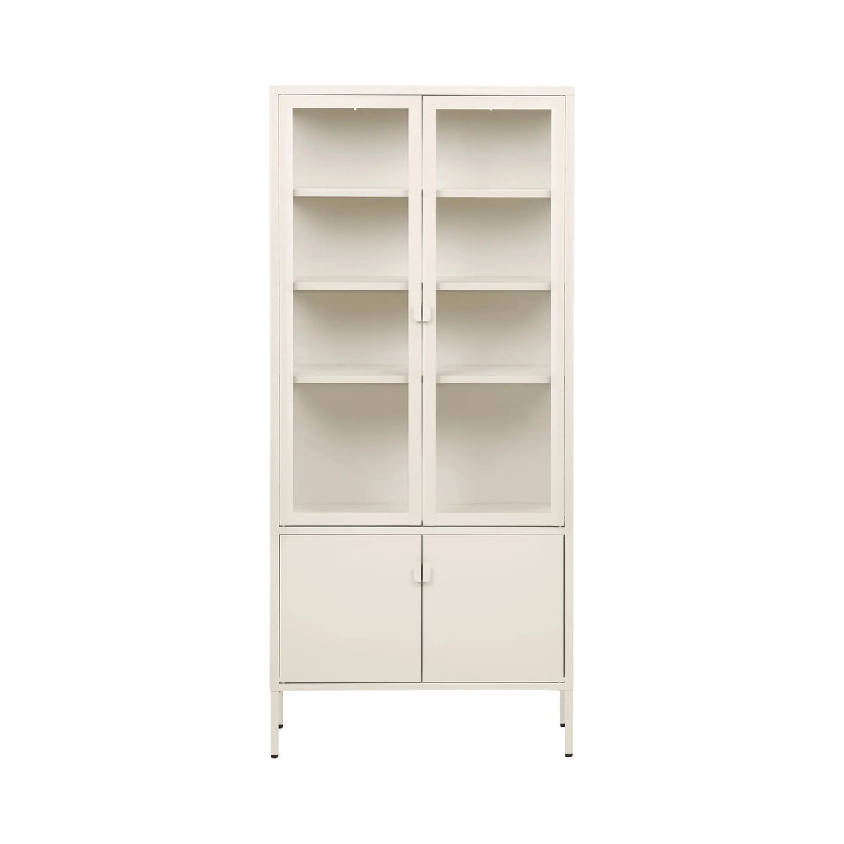 House Nordic Brisbane Vitrinskåp 80x35x180 cm, Offwhite