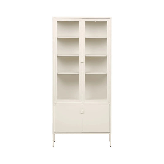 House Nordic Brisbane Vitrinskåp 80x35x180 cm, Offwhite