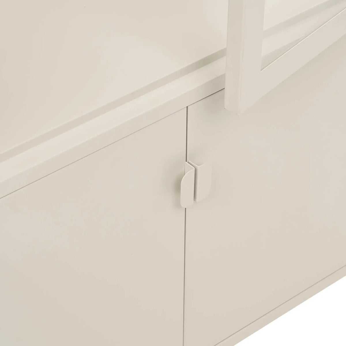 House Nordic Brisbane Vitrinskåp 80x35x180 cm, Offwhite